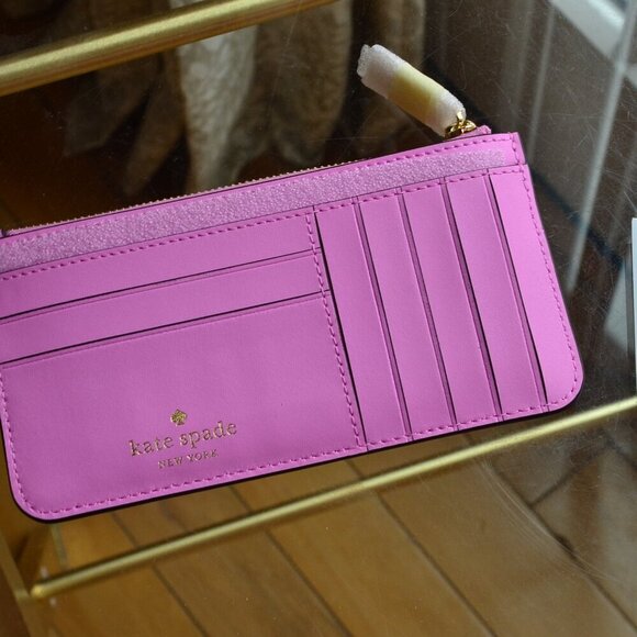 Kate Spade KK207 Bubble Gum Large Slim Card Holder - Picture 5 of 7